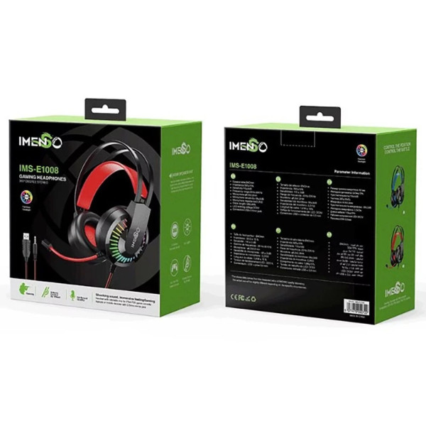 Игровая гарнитура IMS-E1008 с подсветкой RGB и микрофоном