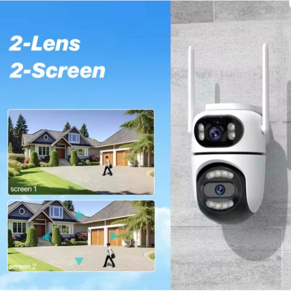 Уличная PTZ камера Q2 Dual Lens с обзором 360° и ночным видеонаблюдением