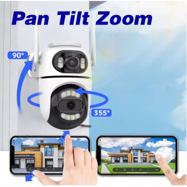 Уличная PTZ камера Q2 Dual Lens с обзором 360° и ночным видеонаблюдением