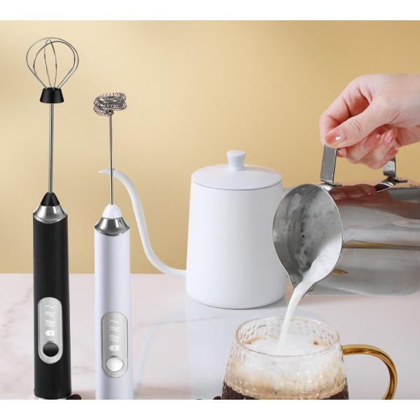 Портативный электрический миксер-капучинатор EGG BEATER беспроводной, ручной USB вспениватель для молочных напитков