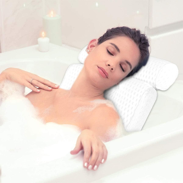 Ванночная подушка Bathtub Pillow 106 с присосками, комфортный подголовник для ванны