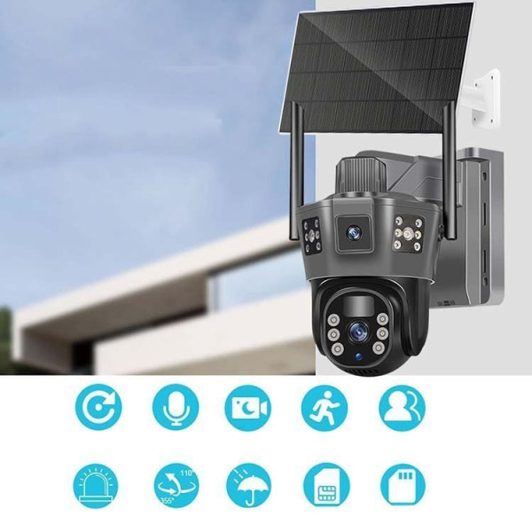 Уличная 4G IP-камера 360° с автономным питанием и SIM-картой TP18, 6 МП