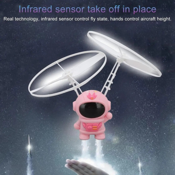 Интерактивная игрушка «Летающий космонавт» с LED подсветкой AND JJ060