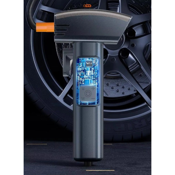 Автомобильный компрессор SW-201 с LED-дисплеем и встроенным аккумулятором 4000 мАч