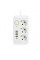 Универсальный сетевой фильтр Power Socket F09U с 3 розетками и 4 USB-портами, включая Type-C, длина 2 м