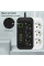 Универсальный сетевой фильтр Power Socket F09U с 3 розетками и 4 USB-портами, включая Type-C, длина 2 м