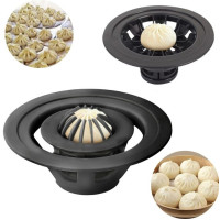 Ручной аппарат для лепки хинкали и пельменей Khinkali Maker, прочный пластиковый корпус, черный