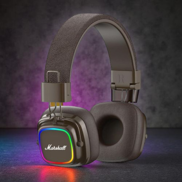 Беспроводные Bluetooth наушники Marshall A30 с мягкими амбушюрами, коричневые