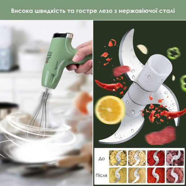 Портативный миксер Agitator RD-138 с аккумулятором и USB зарядкой