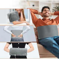 Электрогрелка USB мягкая для рук, ног и тела, 28,5×44,5 см, удобная и теплая, серый