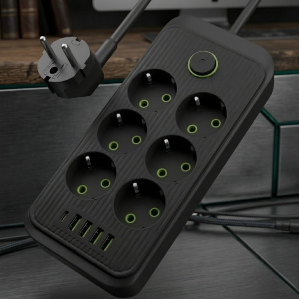 Разветвитель розетки на 6 выходов с 5 USB сетевой фильтр для бытовых устройств