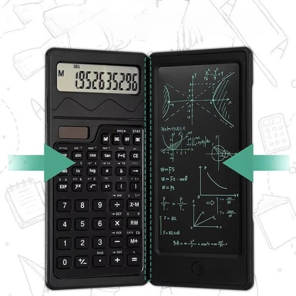 Калькулятор с планшетом S3 LCD экран электронный блокнот для записей черный