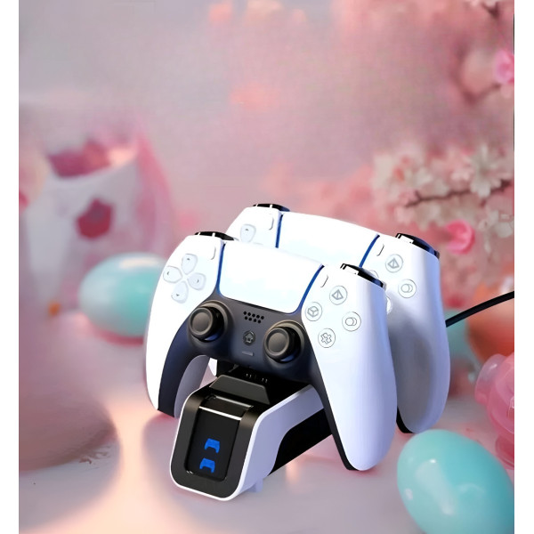 Станция зарядки Aolion для PS5 DualSense подставка для геймпадов белый