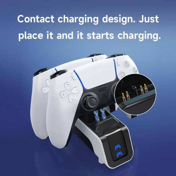 Станция зарядки Aolion для PS5 DualSense подставка для геймпадов белый