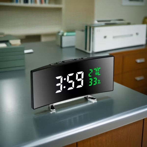 LED часы 6508 RuiJiao цифровые настольные с датой влажностью и температурой