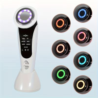 Косметический массажер LED 7 в 1 для лица и шеи с микротоками перезаряжаемый