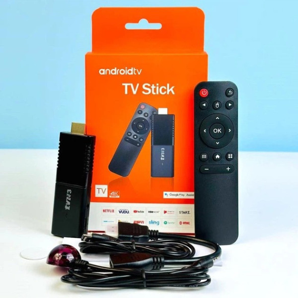 Медиаплеер для телевизора R3 Android TV Stick 4K Ultra Android 14 WiFi 6 приставка