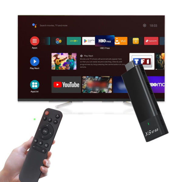 Медиаплеер для телевизора R3 Android TV Stick 4K Ultra Android 14 WiFi 6 приставка