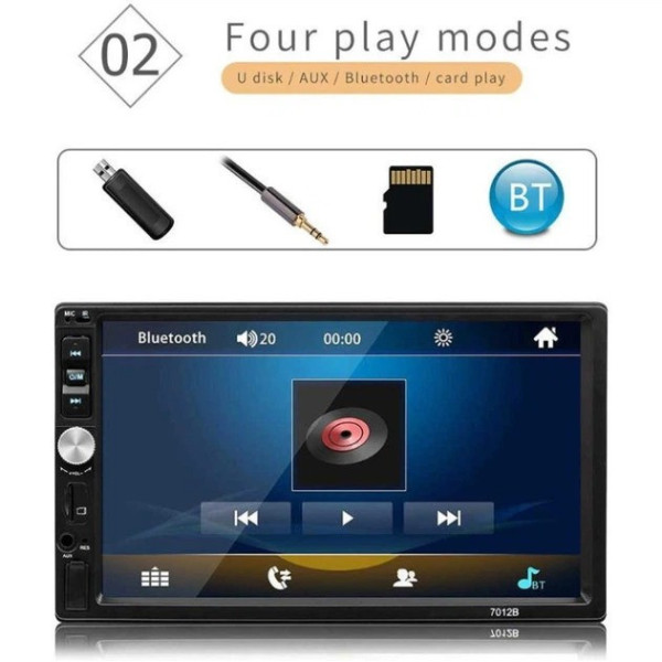 Магнитола CAR MP5 7012B 2DIN сенсорный экран FM AUX видео