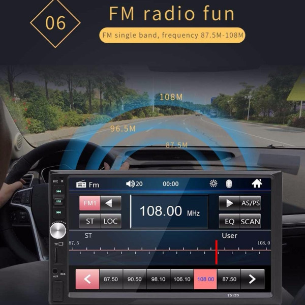 Магнитола CAR MP5 7012B 2DIN сенсорный экран FM AUX видео