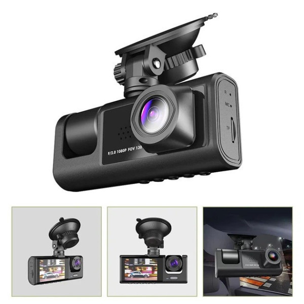 Регистратор AND Z37 3 камеры Full HD 1080p автомобильная система видеозаписи