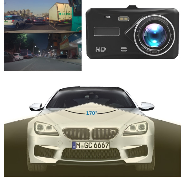 Видеорегистратор для авто BT-100 2 камеры Full HD 1080p запись салона и заднего вида