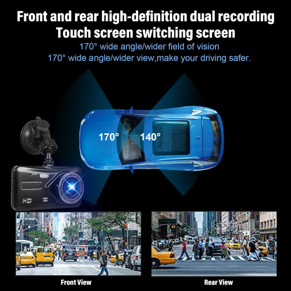 Видеорегистратор для авто BT-100 2 камеры Full HD 1080p запись салона и заднего вида