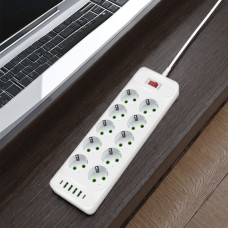 Разветвитель розеток D10 10 гнезд с USB Type-C зарядная станция 5 м