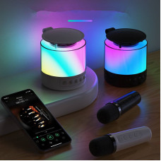 Акустика портативная K19 Bluetooth колонка с подсветкой и микрофоном