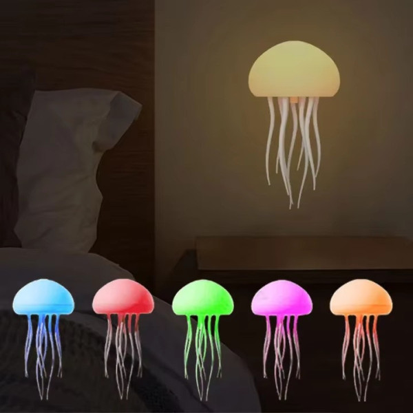 Светильник ночник RGB медуза настольный декоративный LED
