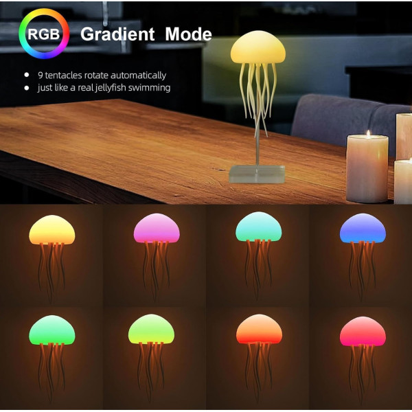 Светильник ночник RGB медуза настольный декоративный LED