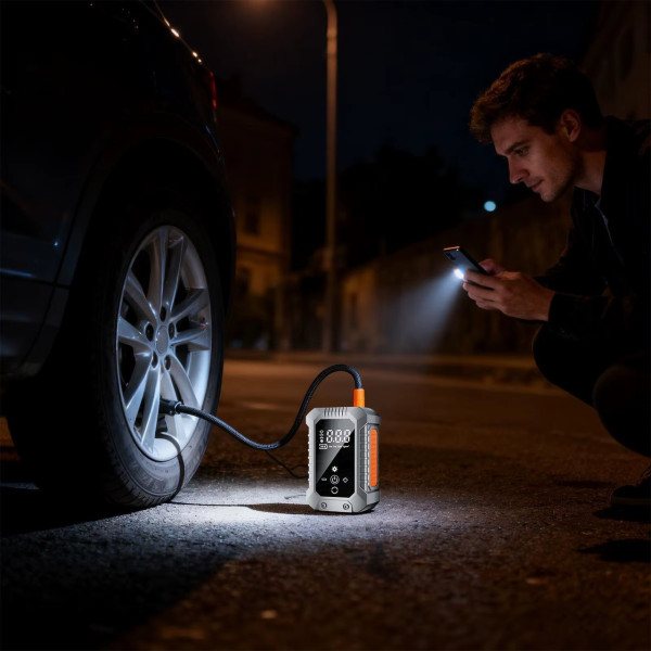 Автокомпрессор ST-5545 15000 mAh с функцией запуска двигателя