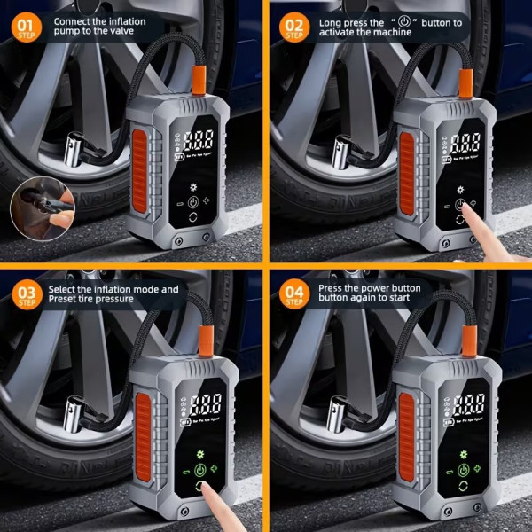 Автокомпрессор ST-5545 15000 mAh с функцией запуска двигателя