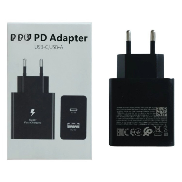 Зарядное USB-C 25W PD 9173 блок питания для смартфонов и планшетов