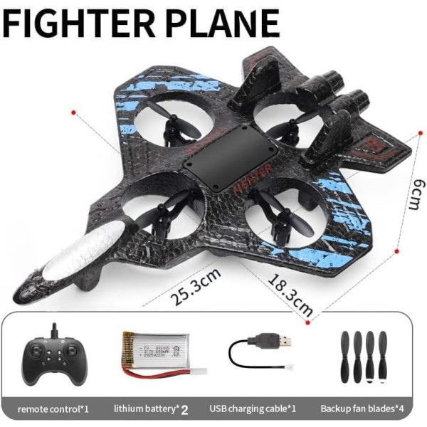 Игрушка самолет H36 RC радиоуправляемый с пультом и гироскопом