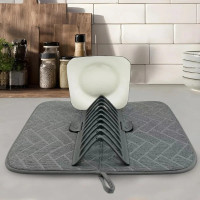 Сушилка Dish Drain Rack для кухни с ковриком для посуды