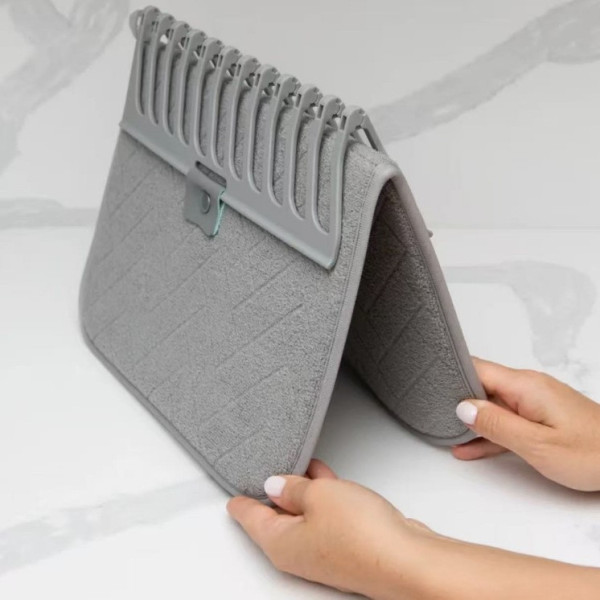 Сушилка Dish Drain Rack для кухни с ковриком для посуды