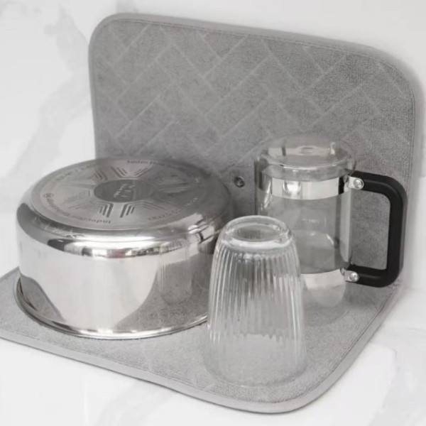 Сушилка Dish Drain Rack для кухни с ковриком для посуды