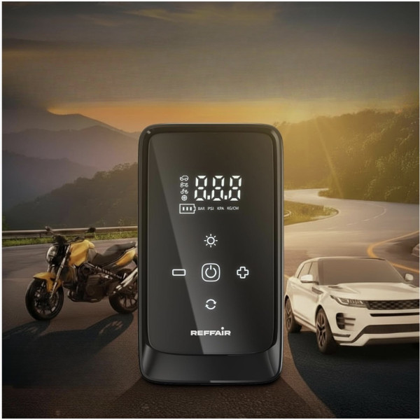 Авто компрессор M-903A портативный насос 6000 mAh с фонарем
