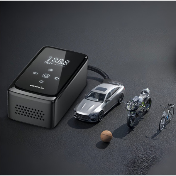 Авто компрессор M-903A портативный насос 6000 mAh с фонарем