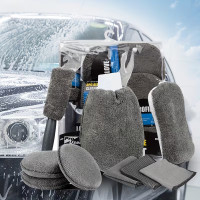 Комплект для ухода за авто 9 в 1 микрофибра для салона и кузова