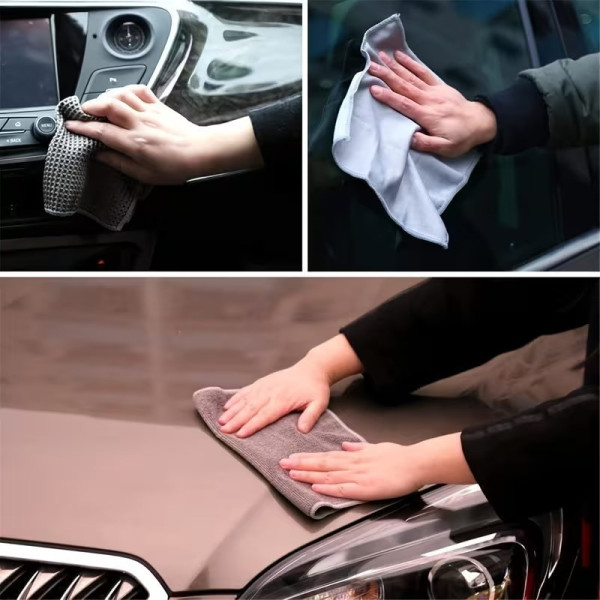 Комплект для ухода за авто 9 в 1 микрофибра для салона и кузова