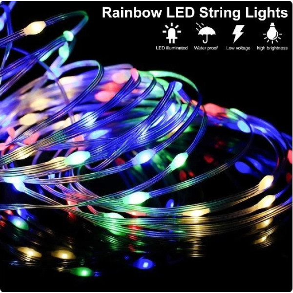 Гирлянда RGB 10 м LED Bluetooth подсветка для комнаты
