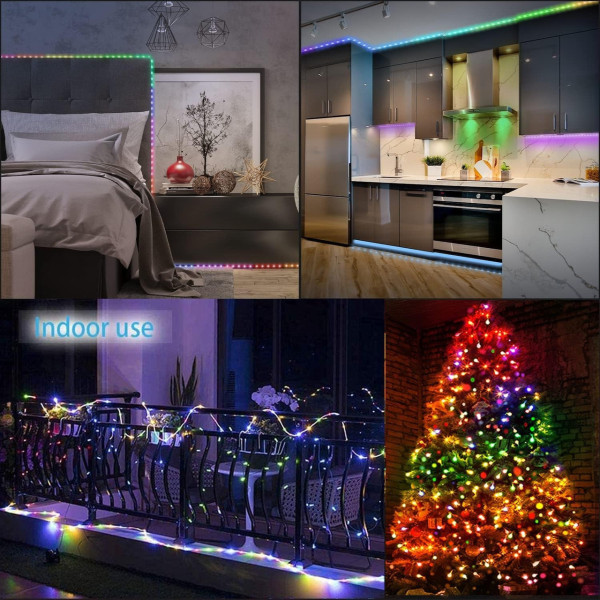 Гирлянда RGB 10 м LED Bluetooth подсветка для комнаты