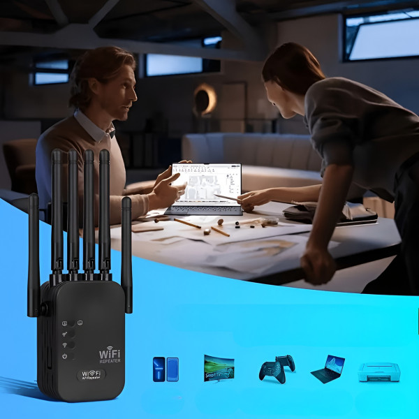 Усилитель интернета Wi-Fi репитер для дома квартиры расширитель сигнала