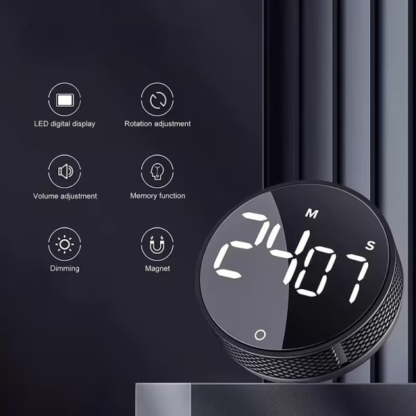 Цифровой таймер с дисплеем LED магнитный для кухни секундомер и отсчет