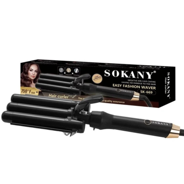 Плойка SOKANY CL SK-669 для волос 3 волны щипцы для укладки локонов