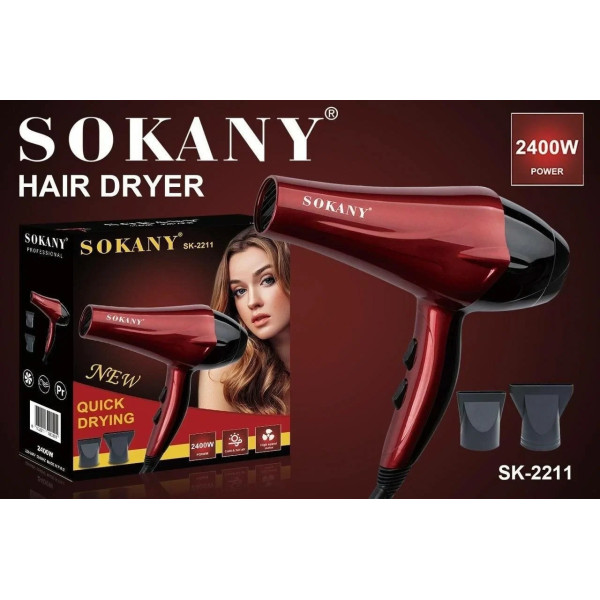Фен для укладки SOKANY SK-2211 2400Вт с ионизацией концентратор диффузор