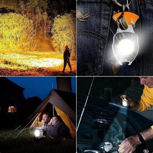 Карманный фонарь W5147 LED брелок с магнитом и креплением