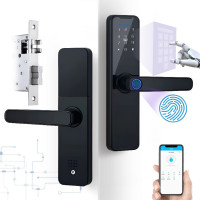 Дверной замок AND 5323 5575 умная ручка с биометрией и Bluetooth доступом